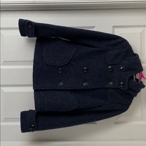 American Eagle navy wool hooded jacket